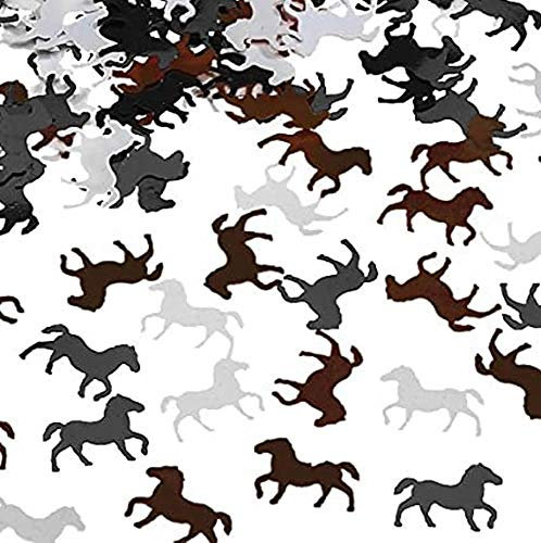 Carpeta Pferde-Konfetti in Metallic zur Dekoration | Pferd Horses Ponys Kinder Geburtstag Kinderparty Deko