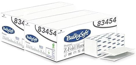 Palucart Asciugamani monouso di carta piegati a z per dispenser misura 20,5 x 24 cm microgoffrato pura cellulosa interfogliati Varie quantità (7500)