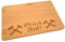 Samunshi® Holzbrett mit Gravur Glück Auf aus Bambus Brett Schneidebrett klein Brotzeitbrett Holz Schneidebretter Holzbrett Küche
