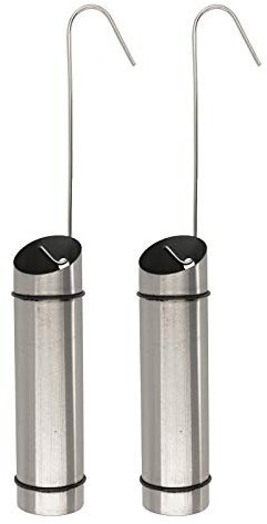 Druline Umidificatore in acciaio inox da appendere al termosifone, evaporatore per termosifoni, con gancio a S, in set da 2 pezzi, di colore argento