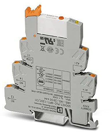 PHOENIX CONTACT PLC-RPT-12DC/21/MS PLC-Schnittstelle, Bestehend aus Grundklemme PLC-BPT./21 mit Push-in-Anschluss, 12DC Eingangsnennspannung, 10 Stück