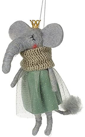 Heaven Sends Weihnachtsbaumschmuck Elefant im Kleid aus Wolle