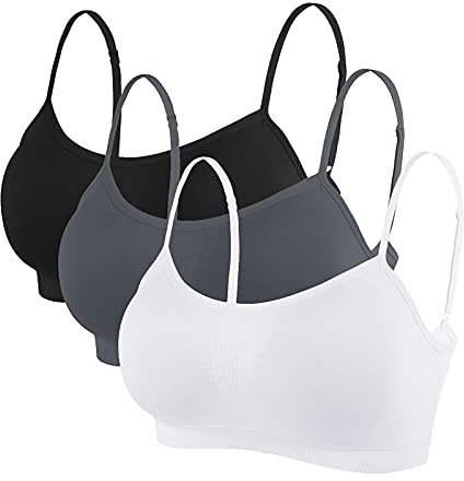 Litthing Sport BH Damen Bustier Gepolstert Ohne Bügel Sports Bra Push Up | Top BHs Verstellbare Träger, Nahtloser Bralette Spaghettiträgern, Bügelloser Soft Leicht für Alltag Yoga Sports