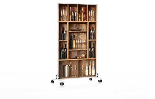Riscaldatore a infrarossi Könighaus - 1000 watt - a basso consumo = riscalda in 2 minuti - con piedini e termostato - riscaldatore mobile - look piacevole con motivo: Vino