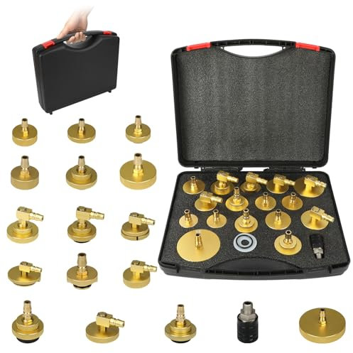 BELEY 17PCS Bremsenentlüftungsgerät Adapter Set Hauptbremszylinder-Entlüftungs-Werkzeugsatz für Bremsenentlüfter Auto Bremsenentlüftungsgerät kfz
