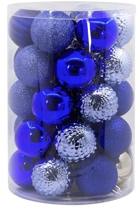 Hallmark Blau, Silber, weiße Kugel, Weihnachtsschmuck, 30 Stück (0001HGO3036)