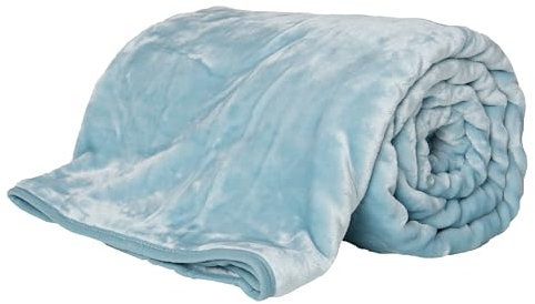 Rohi Luxury Fleece Throw Blanket King Size - Super Soft Warm & Fluffy Blanket - Duck Egg Throws for Sofa - Couch Throw Fleece Blanket - 200x240cm