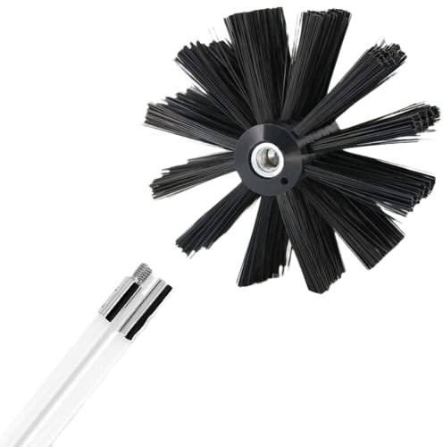 SPORTARC Chimney Sweeping Cleaner Brush Flue Cleaning System Wall Cleaning Brush Fireplace Tool Kit + 2 Rods