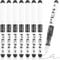 Cobee 8 Pieces Disposable Fountain Pens, Black Ink Fine Point Pen Smooth Writing Calligraphy Pens for Lettering Hand Drawing Sketching Doodling Journaling School Office Gift Supplies(Black)