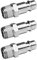 Innesto Attacco Rapido Maschio Euro 1/4 Conico Teflonato per Aria Compressa e Raccordo Tubo Compressore, Set kit di 3pz