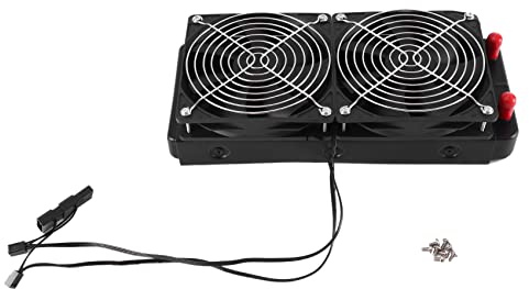 Darameea Aluminio 2 Ventiladores 240 Mm 10 Tubos RefrigeracióN por Agua Refrigerador Radiador de Computadora con Ventilador para CPU PC de RefrigeracióN por Agua, Recto