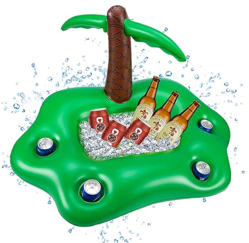 Getränkehalter Pool,Aufblasbare Palme Getränkekühler,Aufblasbarer Getränkehalter Poolbar,Große Floating Poolbar Aufblasbar,Schwimmendes Aufblasbarer Flaschenhalter für Sommerpool Party