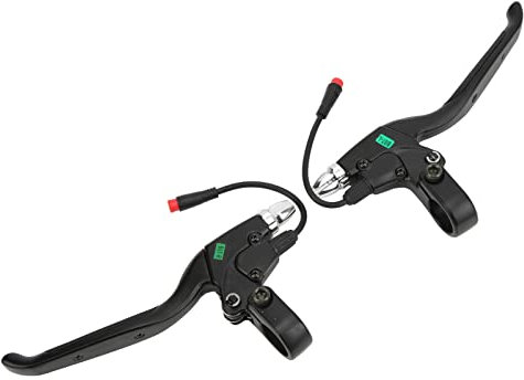 1 Paar Elektroroller-Bremshebel, Linker Rechter Griff mit 2-poligem Wasserdichtem Anschluss für 2-Rad-Level-Set-Fahrradbremshebel, Langlebige Drähte, E-Fahrrad-Ersatz