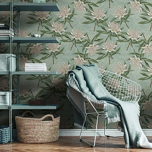 Livingwalls Tapete Blau Grün - Tapete Wohnzimmer Schlafzimmer 394322 - Vliestapete Dschungel - 10,05 m x 0,53 m für 5,33m² - Made in Germany