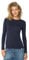 DANISH ENDURANCE Thermal Tops Womens, Merino Wool Base Layer Womens, Thermal Long Sleeve Shirt for Winter, Dark Navy, S