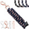 Esposita Führstrick Anbindestrick Solid Champion Edition mit Panikhaken oder Karabinerhaken, Snaphaken, Strick (Navy/Rosegold, Snaphaken)