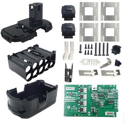 Battery Case Parts Cover Replacement for Ryobi 18V Battery, 10-Cell Li-ion Battery Case Repair Kit Replacement Parts Cover Shell for Cordless Power Tools