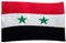 Klartextilien Syrien Flagge, Syrische Fahne aus Wasserfestem Polyester, Hochwertiger Druck mit Leuchtenden Farben, für Innen & Außen Geeignet, Rot, Weiß, Schwarz & Grün, 90 x 150 cm