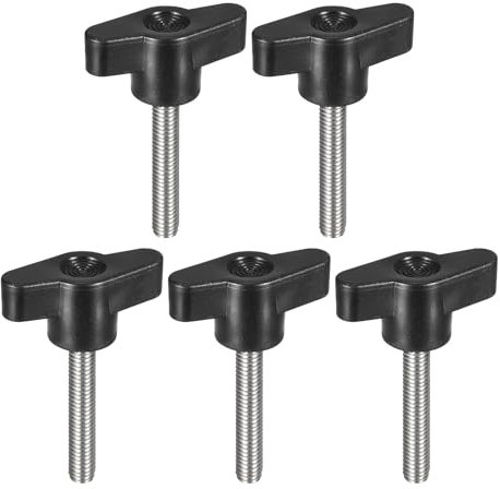 QUARKZMAN 5 Pcs de Tornillo de Sujeción, M6 x 35mm, Acero Inoxidable 304, Tornillos de Pulgar en Forma de T para Reemplazo Rápido de Perillas de Apriete Manual
