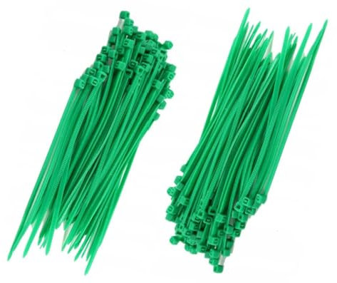 Auto-schmuck 200 Stück Kabelbinder UV Beständig Temperaturbeständig, chemische resistenz (200 x 2,5 mm, grün)