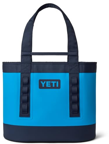 YETI Camino 35 Carryall Tote Bag with Interior Dividers (Big Wave Blue) – All-Purpose Waterproof Bag for Camping or Beach – Keeps Gear Dry – Stays Upright to Prevent Spills – 3 Year Warranty