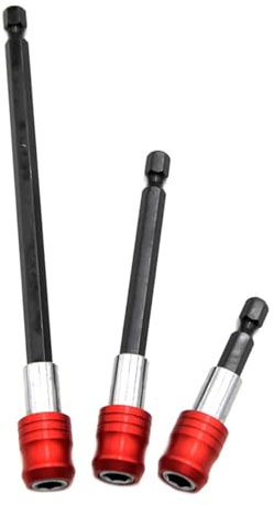 3 x alargador de puntas, soporte de puntas 1/4, soporte de puntas largo, cierre rápido para portapuntas para destornillador inalámbrico, extensión de punta, 1/4 para juego de destornilladores