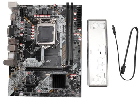 PCIe X16 Gen 3.0 Slot ATX Motherboard with M.2 Interface, H310A4 225x175mm DDR4 USB3.0 4K LGA 1151 Motherboard Dual Channel with Gigabit Network Card for Intel 6 7 8 9th Gen
