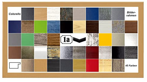 Multicolore Bilderrahmen Posterrahmen Puzzlerahmen 38x98 cm Farbe Gold Schlicht 98x38 cm mit weisser Rückwand und Antireflex Acrylglas