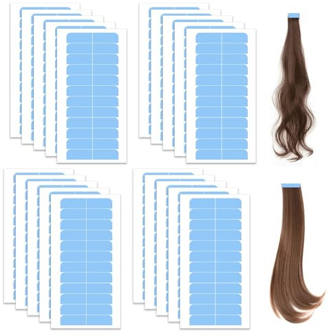 Benaewa 240 Pcs Double Sided Hair Extension Tape, 4 X 0.8cm Tapes in Hair Extensions, Glue Strips for Wig Replacement
