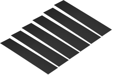 PATIKIL 10x2 Blank Name Plates, 6 Pack Custom Engraved Name Plate Rectangle Laser Engraving Blanks for Personalized Nameplates Office Desk DIY Painting Supplies, Black, White