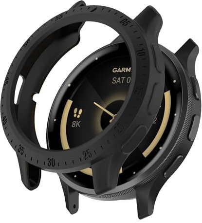 SumRioo Hülle Kompatibel mit Garmin Venu 3S 41mm, Anti-Fleck, Kratzfest, Stoßfeste Kompatibel mit Garmin Venu 3S 41mm Ultradünne TPU Schutzhülle - Schwarz