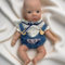 Gileutay Mini Bambole Reborn Ragazza 26 cm Bambola Realistica in Silicone per Tutto Il Corpo Che Sembrano Reali Bambola Fatta a Mano Prematuro per Bambina