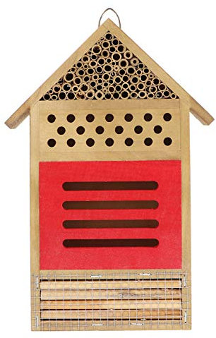 Gogogmee Bienenhaus Für Solitärbienen Anlocken Aus Für Außenbereich Als Gartengeschenk Und Hotel Für Bienenbestäuber Für Schmetterlinge Und Marienkäfer