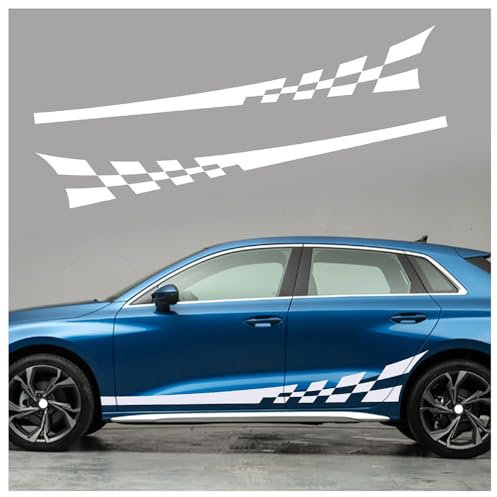 TVVXIO 3D car Sticker Autoabzeichen Emblem, für Audi a4 b5/a4 Quattro/a4 Avant/a4 es/a5 s/a5 b8/a6 3D Selbstklebende Emblem Außendekoration Zubehör,B White