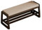 Hocker mit weichem Kissen und Schuhregal, Walnuss/Kaffeefarbe
