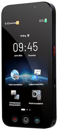 DuckDik Nebraska Sofortübersetzer – Sprachübersetzer Gerät Testsieger | Neues Modell August 2025 | Offline Übersetzer in 19 Sprachen, Online in 149 | KI & AI Translator Portabel