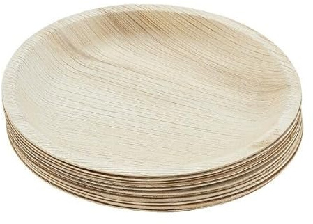 Judge Pure Leaf Disposable Plates, Pack of 12 Areca Palm Leaf Dinner Plates 10/25cm, Fridge and Freezer Safe, Microwaveable