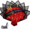DAGLLGEW Glitzer Rosen Bouquet 16 Zweige glänzende künstliche Blumen Bouquet DIY Dekorative falsche rote Rosen Bouquet mit Stielwickelbändern und Packpapier für Jubiläumsvergütung Hochzeit