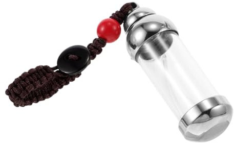 Healvian Flaschenöffner Anhänger Mit Kleiner Glasflasche Diy Schlüsselanhänger Zum Aufhängen Fötushaarflaschenhalter Kreativer Schlüsselanhänger Mit Leeren Gläsern Süßer Glasflaschen Anhäng