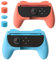 GLDRAM Griffe für Nintendo Switch 2 Joycon, Komfort & Verschleißfest Joycon 2 Grip, Switch 2 Zubehör mit ergonomischem Controller-Griff & 4 Daumengriffkappen – Blau & Orange (2 Stück)