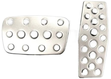 Pedalkappen Bremse Gasbremspedalgehäuse für Opel für Mokka für Astra für Insignia MK1 für Vauxhall für Astra für Insignia 2008-2017 Bremse Fußstütze(Aluminium NO Clip at)