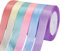 Foshird Satinband Pastell 20mmx22m Geschenkband Pastell Schleifenband 6 Farben Bänder zum Basteln Dekoband für Luftballons Hochzeit Geburtstag DIY Geschenkverpackung