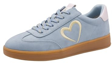 Marco Tozzi Damen Sneaker weiches Feel Me Wechselfußbett weiches Innenfutter Modisch, blau (LT.Blue), 36 EU