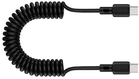 Whltzf Cable USB C A USB C Cable Carga Rápida Carga Retractables por Teléfono 15 S25 Y Más Dispositivos USB C Cable Enrollado