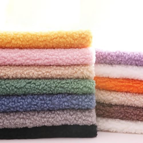Kunstpelz Flauschiger Stoff 160x50cm Shaggy Sherpa Fleece Stoff Plüsch Für Lammfell Thermofutter Material Nähen DIY Craft Dekorationen Decke Hut Kostüme(Color:gray)