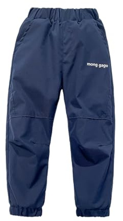 Generisch Filles Pantalon de Neige Isolant Coupe-Vent Pantalon de Ski pour Enfants Activités de Plein Air par Temps Froid Doublure Polaire Thermique Softshell Randonnée Escalade, Marine, 8-9 ans