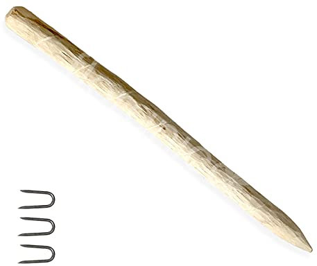 Floranica Zaunpfahl aus Haselnussholz Höhe 120cm 1 STK. Zaun Pfosten Staketenzaun Zaun Holz Zaunpfahl Rund Pfosten Durchmesser 6-8 cm