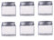 Erioctry bouteille vide en plastique transparent de 250 ml, pack de 6, avec couvercle en aluminium argenté.