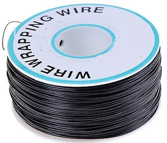 Kynar Wire Wrapping wire Lötdraht Lötkabel Scuf Mod Umbau LED Modding AWG30 (1 Meter, Schwarz)