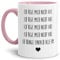 Tasse mit Spruch Ich rege Mich Nicht auf - Ich bringe euch einfach alle um Lustig/Arbeit/Büro/Witzig/Geschenkidee für Kollegen/Innen & Henkel Rosa